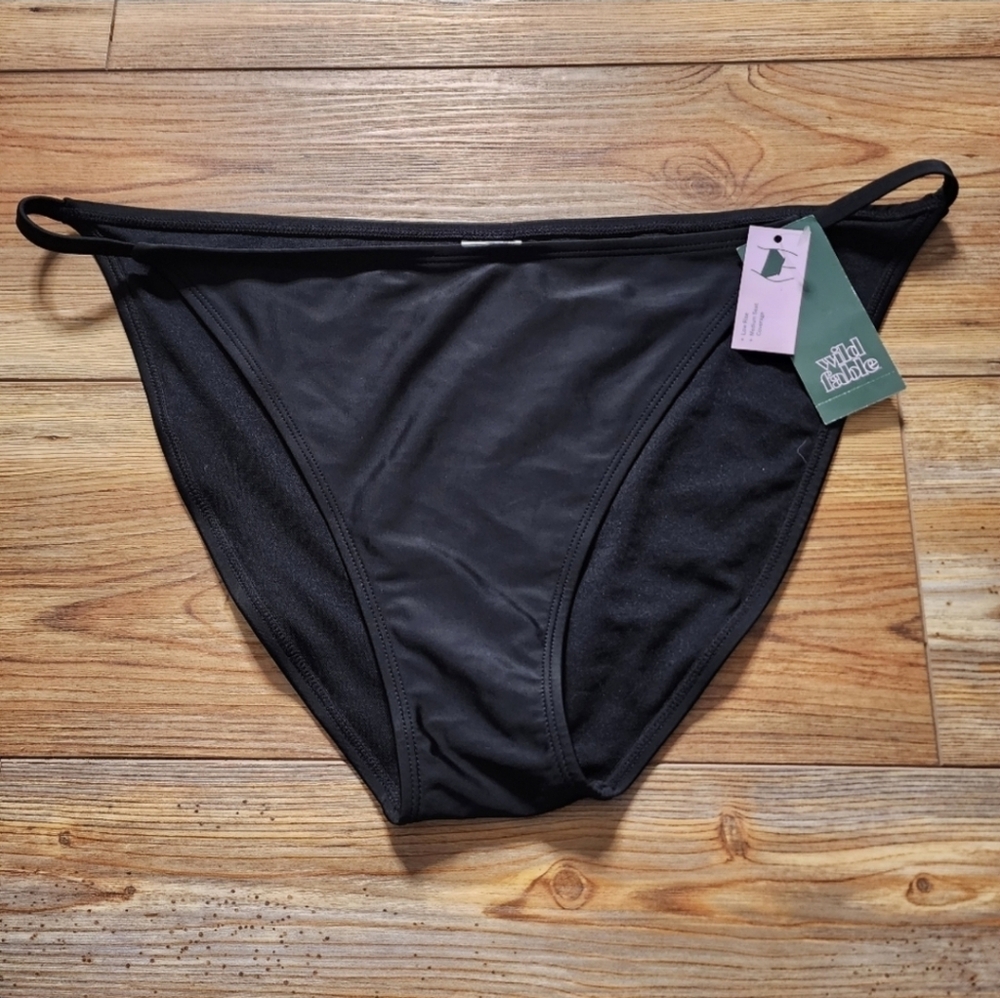 Wild Fable Bikini Bottom Womens L Black NEW